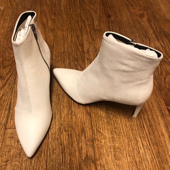 Rag & Bone Beha White Suede Leather Stiletto Ankle Boot Size 9 (39) - Picture 4 of 15